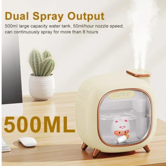 Beige Like New Humidifier Night Light with Cute Figurine - Picture 6 of 10